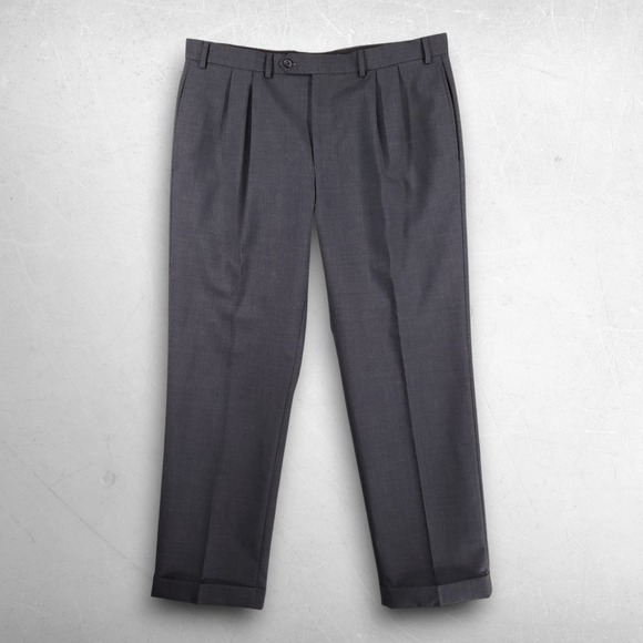 Lauren Ralph Lauren Other - Lauren Ralph Lauren Pleated Wool Pants Men 36x30 Gray Total Comfort Quiet Luxury